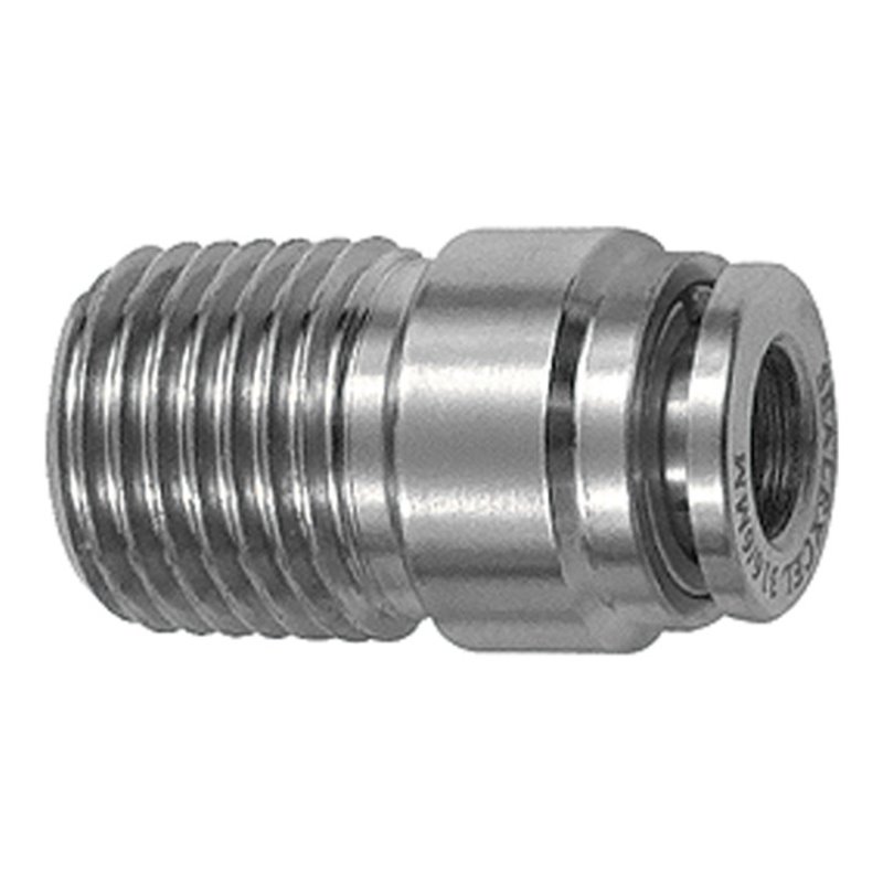 Riegler Gerade Steckverschr., rund, R 1/4 a., Schlauch Ã˜ 10, ES 1.4404