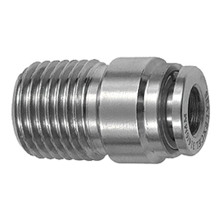 Riegler Gerade Steckverschr., rund, R 1/4 a., Schlauch Ã˜ 10, ES 1.4404