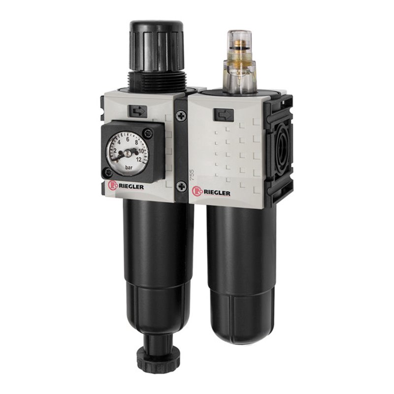 Riegler WE 2-tlg. »FUTURA-mini«, Metallb., Kompaktmano., G 1/4, 0,5-8, HA