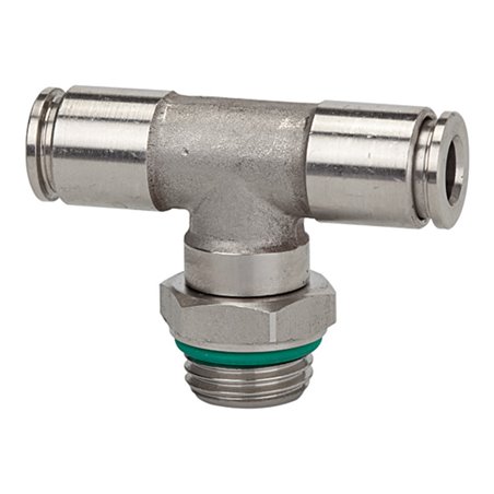 Riegler T-Steckverschra., drehbar, G 1/8 a., Schl.-Ã˜ 4, 15bar, ES 1.4404