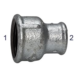 Riegler Muffen 240, IG/IG, Rp 3, Rp 2 1/2, schw. Temperguss feuerverz.