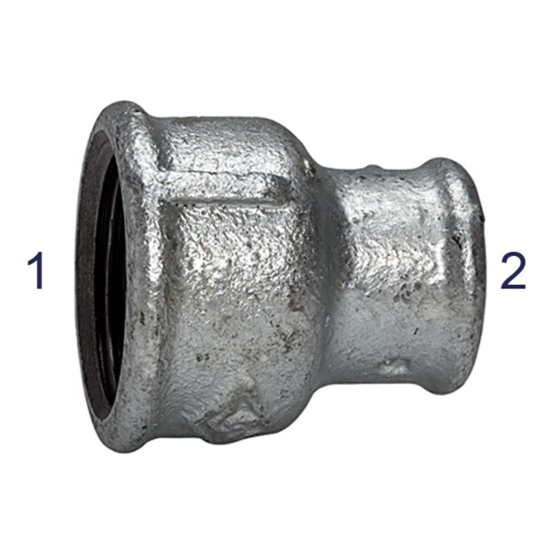 Riegler Muffen 240, IG/IG, Rp 3, Rp 2 1/2, schw. Temperguss feuerverz.