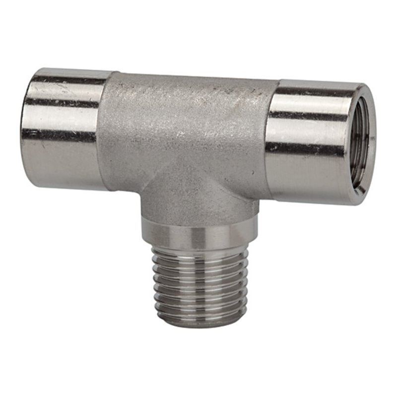 Riegler T-Stück, innen/außen/innen, G/R 1/4, Edelstahl 1.4404