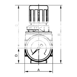 Riegler Druckregler durchg. Druckvers. »multifix-mini«, G 1/4, 0,2-6 bar