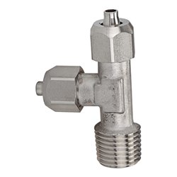 Riegler L-Einschraubverschraubung, R 1/4 a., für Schlauch 6/4, ES 1.4404