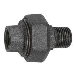 Riegler Verschraubung 331, flachdicht., R 2 1/2, Rp 2 1/2,Temperg. schw.