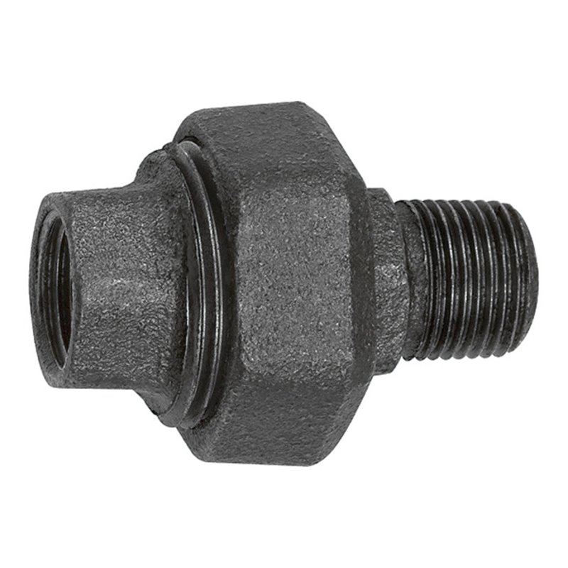 Riegler Verschraubung 331, flachdicht., R 2 1/2, Rp 2 1/2,Temperg. schw.