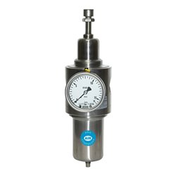Riegler Edelstahl-Filterregler 1.4404, rücksteuerbar, G 1/4, 1,0 - 15 bar