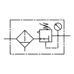 Riegler Edelstahl-Filterregler 1.4404, rücksteuerbar, G 1/4, 1,0 - 15 bar