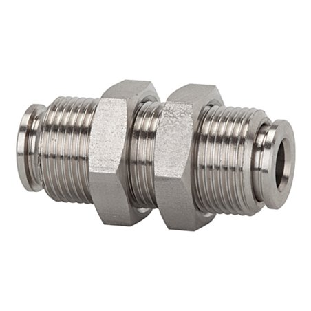 Riegler Gerade Schott-Steckverbindung, M20x1,0, Edelstahl 1.4404