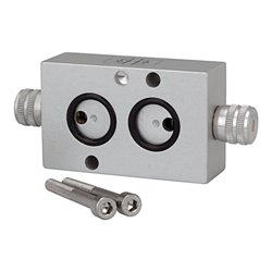 Riegler Drosselplatte, NAMUR-Ventile, Alu elox., 5-Wege, Rändelschraube