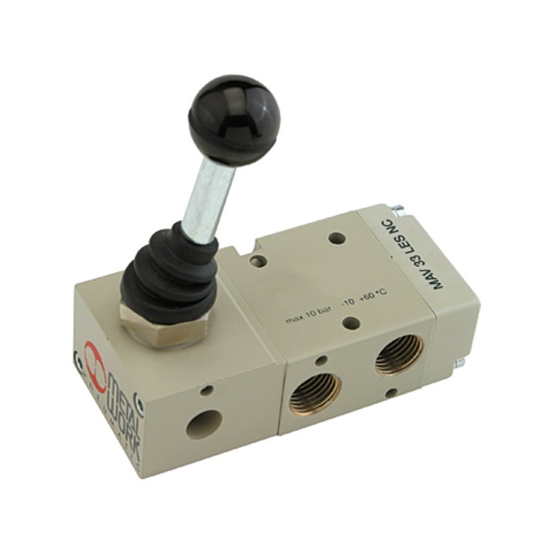 Riegler 3/2-Wegeventil, man. 90° Hebel bistabil G 1/8