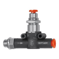 Riegler 3/2-Wegeventil, pneum. NC, Gewinde - Schlauch, G3/8, Schl.8