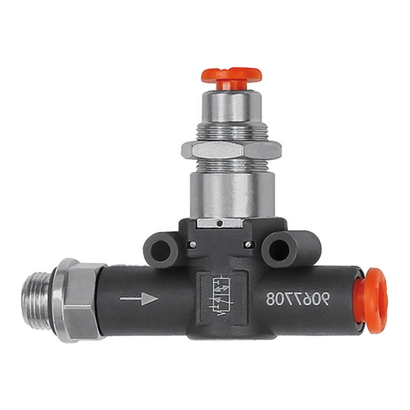 Riegler 3/2-Wegeventil, pneum. NC, Gewinde - Schlauch, G3/8, Schl.8