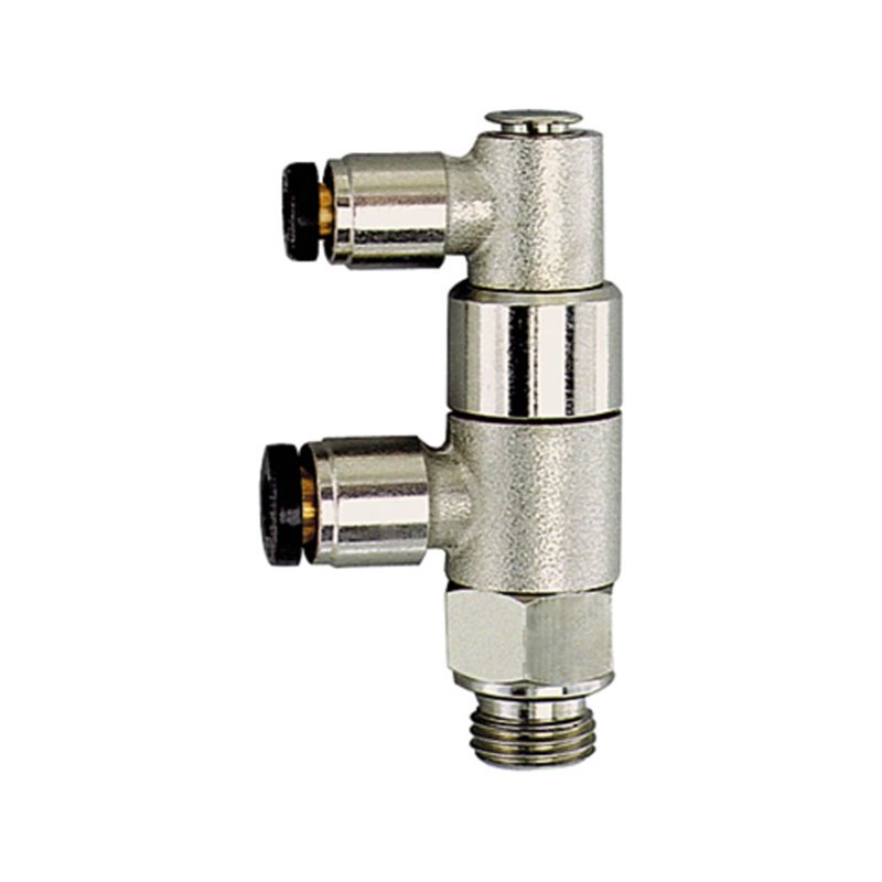 Riegler Stoppventil pneumatisch betätigt, G 1/8, Steckanschluss 6/4