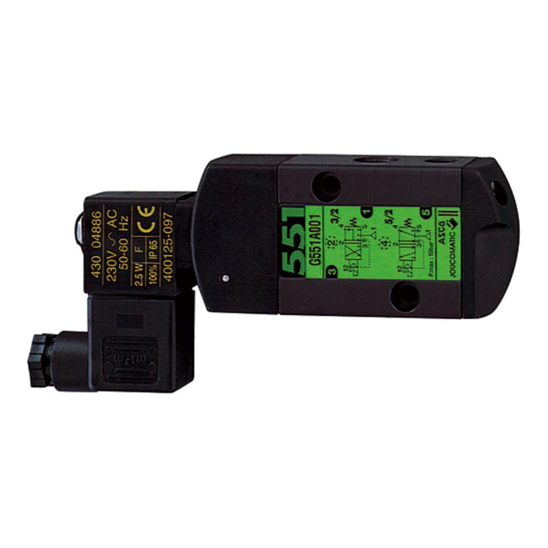 Riegler 3/2-5/2-Wegeventil, NAMUR, G 1/4 (1), G 1/8 (3 + 5), 24 V DC