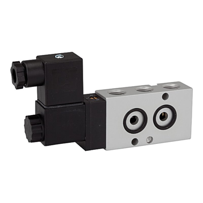 Riegler 5/2-Wegeventil, NAMUR, mono, Alu eloxiert, G 1/4, 230 V, 50Hz