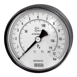 Riegler Manometer Durchmesser 80 mm, ungeeicht, G 1/4, Anschluss hinten