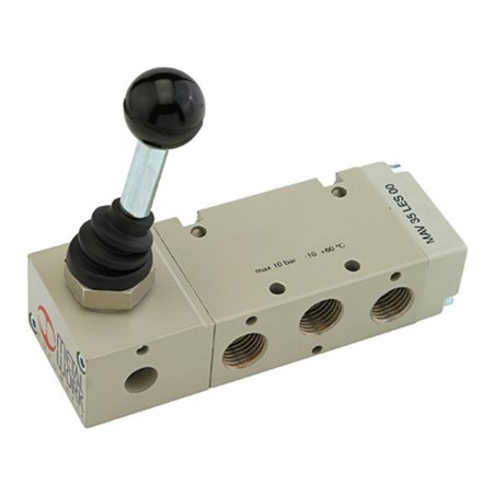 Riegler 5/2-Wegeventil, man. 90° Hebel bistabil G 1/8