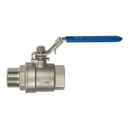 Riegler Edelstahlkugelhahn, 2-teilig, Innen-/Außengewinde, G 1 1/4, DN 32