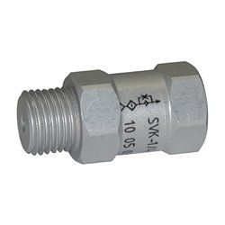 Riegler Strömungsventil, AG o., Alu, Kugelsitzven. pu  -0,3bar l/min 2,3