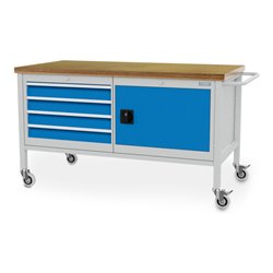 Bedrunka+Hirth Mobile Kastenwerkbank mit 4 Schubladen