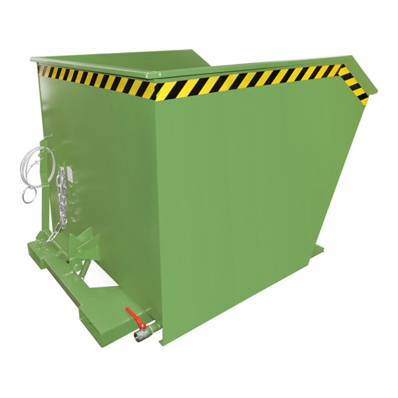 Bauer Südlohn Spänebehälter GU-E 1000, lackiert, Resedagrün