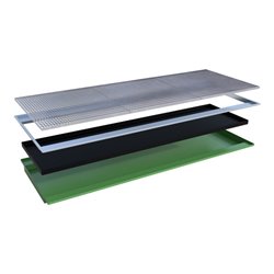 Bauer Südlohn Einhängewanne mit PE-Einsatz EHW 3300 PE, lackiert, Resedagrün