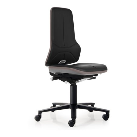 bimos Neon mit Rollen Kunstleder Flexband grau Sitz 450-620 mm Permanentkontakt