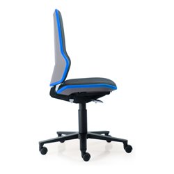 bimos Neon mit Rollen Kunstleder Flexband blau Sitz 450-620 mm Synchrontechnik