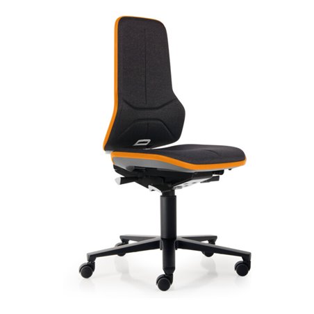 bimos Neon mit Rollen Stoffpolster Flexband orange Sitz 450-620 mm Permanentkontakt