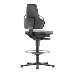 bimos Nexxit mit Fußring Kunstlederpolster Grifffarbe grau Sitzhöhe 570-820 mm