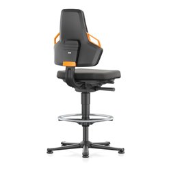 bimos Nexxit mit Fußring Supertec-Polster Grifffarbe orange Sitzhöhe 570-820 mm