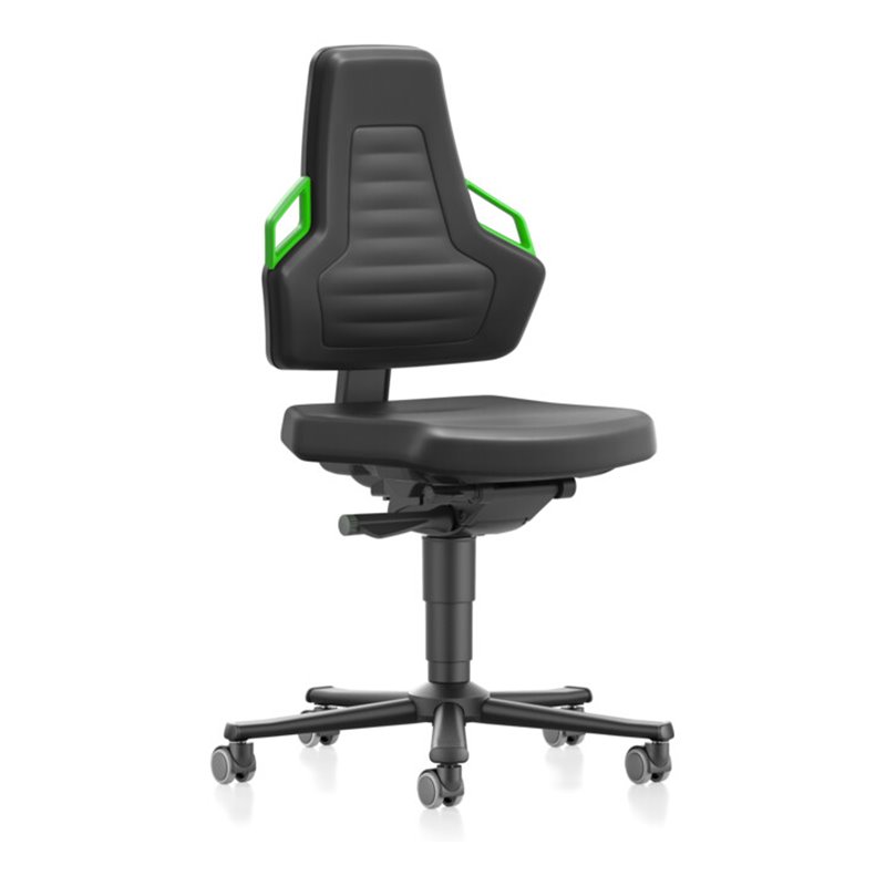 bimos Nexxit mit Rollen PU-Polster Grifffarbe grün Sitzhöhe 450-600 mm