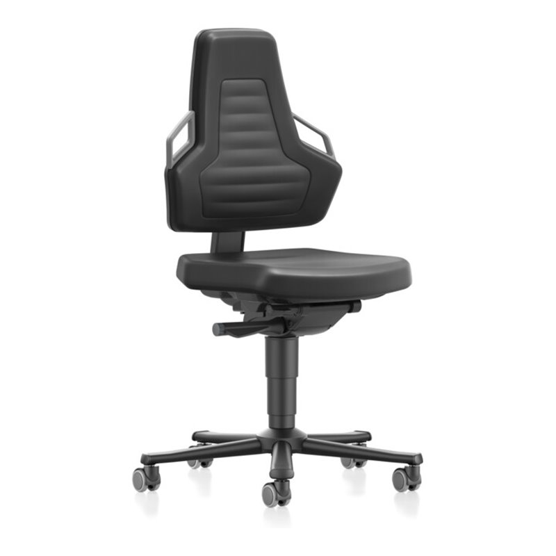 bimos Nexxit mit Rollen PU-Polster Grifffarbe grau Sitzhöhe 450-600 mm