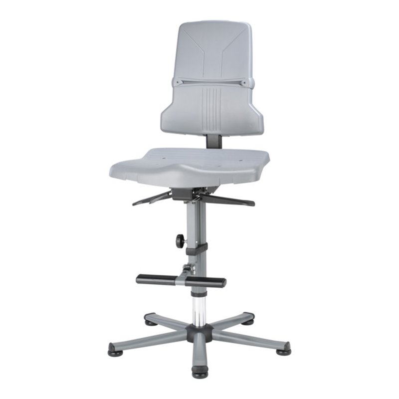 bimos Sintec Arbeitsdrehstuhl Sitz und Rückenlehne Kunststoff Gleiter Aufstiegshilfe Permanentkontaktmechanik und Sitzneigungsve