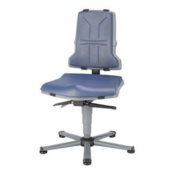 bimos Sintec Arbeitsdrehstuhl Sitz und Rückenlehne aus Kunststoff mit Gleiter Permanentkontaktmechanik und Sitzneigungsverstellu