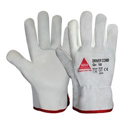 Hase Driver Combi Montagehandschuh aus Rindnappa-/Rindspaltleder Größe 9