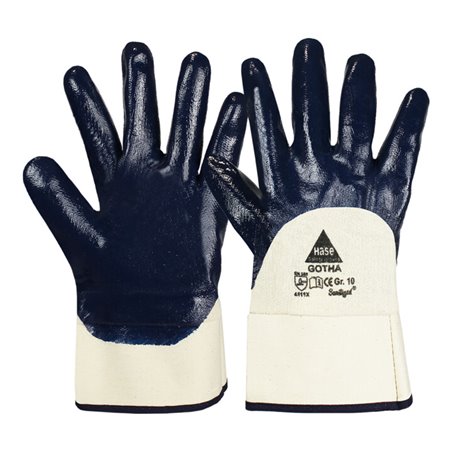 Hase Gotha Nitrilhandschuh aus Baumwolle Größe 12