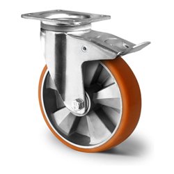 CASCOO Lenkrolle mit Totalfeststeller ø 200 mm Serie BAU5 Doppelkugellager E-Serie