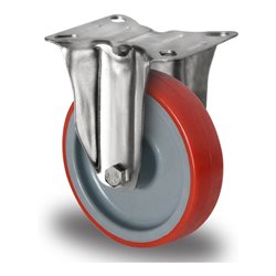 CASCOO Bockrolle ø 160 mm Serie N2U6 Gleitlager Edelstahl