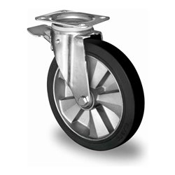 CASCOO Lenkrolle Feststeller mit Einstellschraube ø 250 mm Serie BAF4 Doppelkugellager