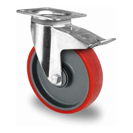 CASCOO Lenkrolle mit Totalfeststeller ø 200 mm Serie N2U6 Doppelkugellager