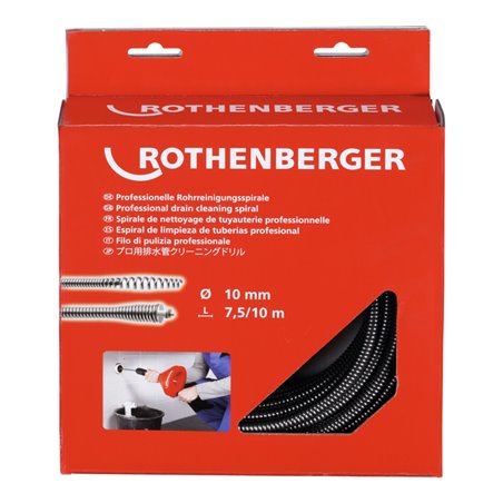 Rothenberger Spirale, 10mmx7,5m mit Keulenkopf 10 mm