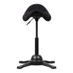 STIER Sattelhocker mit Sitzmulde Sitzhöhe 480-660mm schwarz