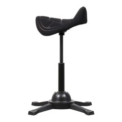 STIER Sattelhocker mit Sitzmulde Sitzhöhe 480-660mm schwarz