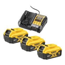 DEWALT Akku-Kit (3x 18V/5Ah plus DCB1104)