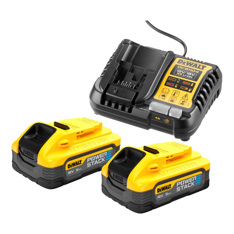 DEWALT Akku-Kit (2x 18V/5Ah PS plus DCB1104)