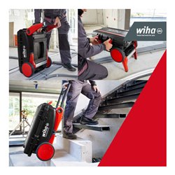 Wiha Werkzeugkoffer Set XXL 4 electric I 80-tlg. I Elektriker Werkzeugkoffer mit Rollen I Werkzeugkasten mit umfangreichem Sorti