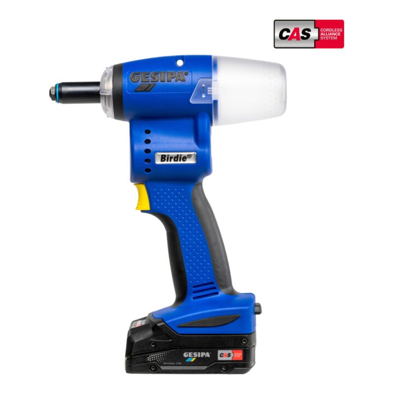 Gesipa Akku-Blindnietsetzgerät Birdie mit 2x Akku 2,0 Ah und 1x Ladegerät im Karton